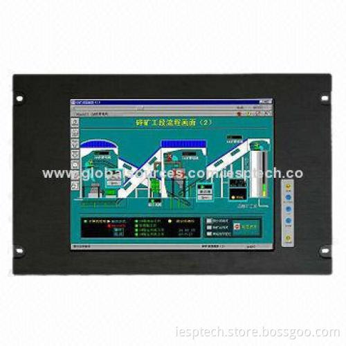 15-inch Industrial LCD PC Monitor, 6U Rack Mount, USB/RS232 Touchscreen, VGA IN, 12V DC IN, OEM/DOM